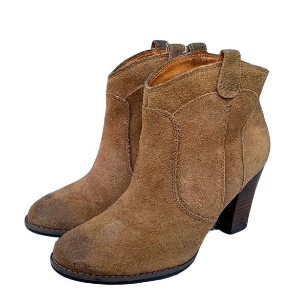 Clarks Indigo Brown Leather Western Pull On Boho Ankle Bootie Women’s Size 6 - Picture 7 of 14